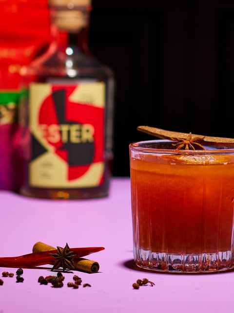 Tiger Purrr chai Old Fashioned drink