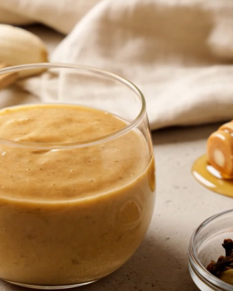 Tiger Purrr chai banana smoothie