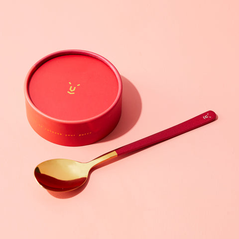 The Tiger Purrr Golden Spoon for a luxurious chai making experience