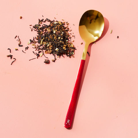 The Tiger Purrr Golden Spoon for a luxurious chai making experience