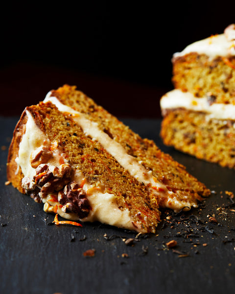 Carrot cake with Tiger Purrr Cream Icing