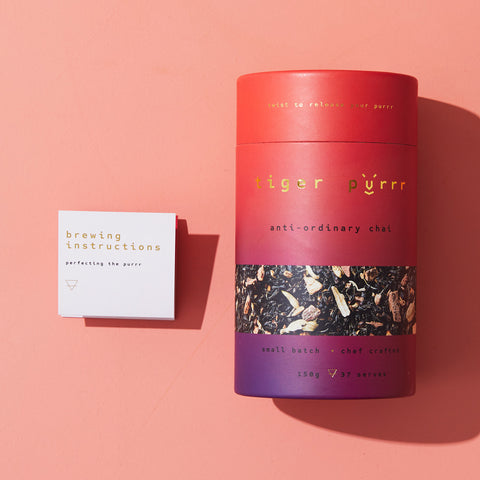 Tiger Purrr chai tea - anti-ordinary loose leaf chai with brewing instructions